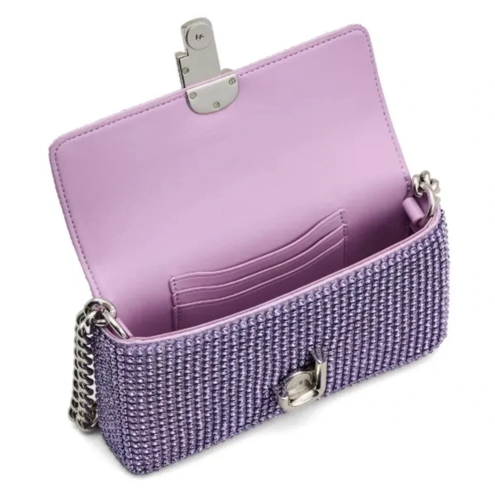 🔥🔥🔥NEW Marc Jacobs The Rhinestone J Purple Shoulder Bag - Picture 5 of 16